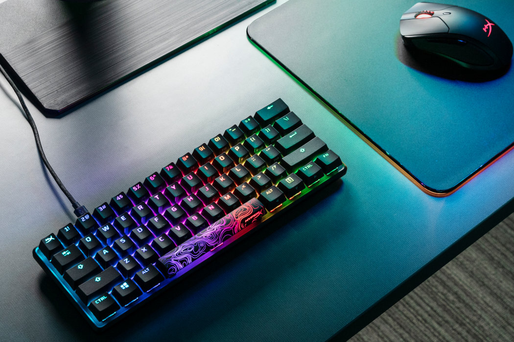 Klawiatura HYPERX Alloy Origins 60 wyposażenie tryb klawisze zabawa pamięć regulacja dynamika podświetlenie trwałość