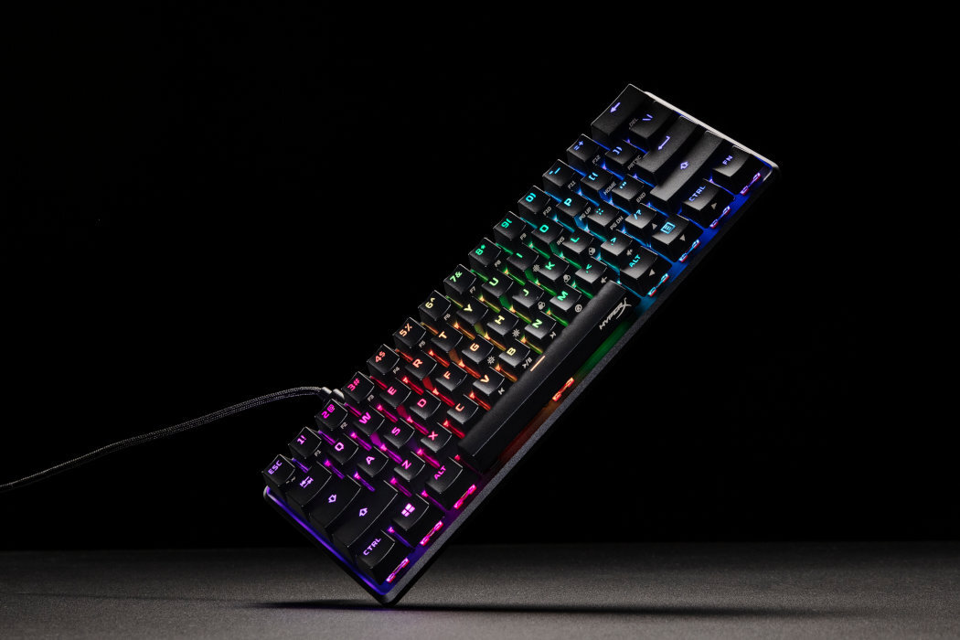 Klawiatura HYPERX Alloy Origins 60 wyposażenie tryb klawisze zabawa pamięć regulacja dynamika podświetlenie trwałość