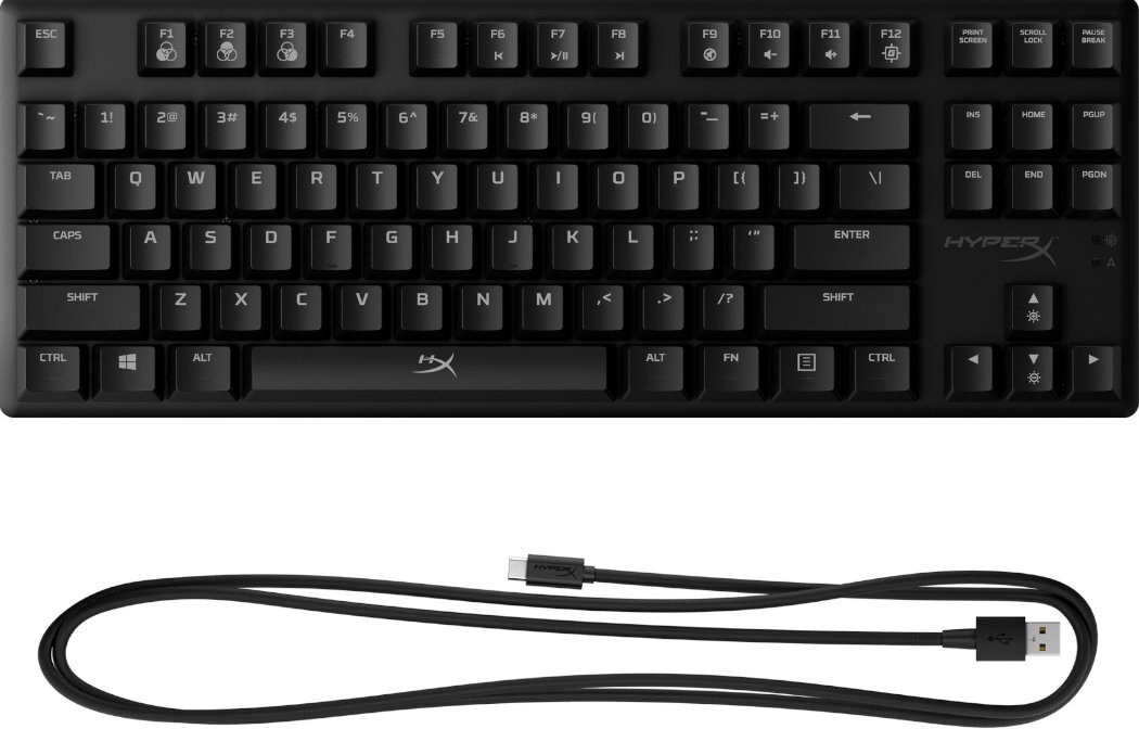 Klawiatura HYPERX Alloy Origins Core Aqua wyposażenie tryb klawisze zabawa pamięć regulacja dynamika podświetlenie trwałość