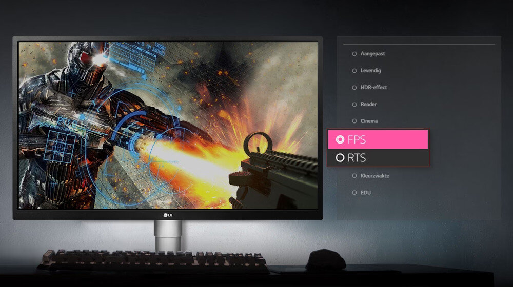 Monitor LG 27UL500P tryby dostosowanie rozgrywka parametry