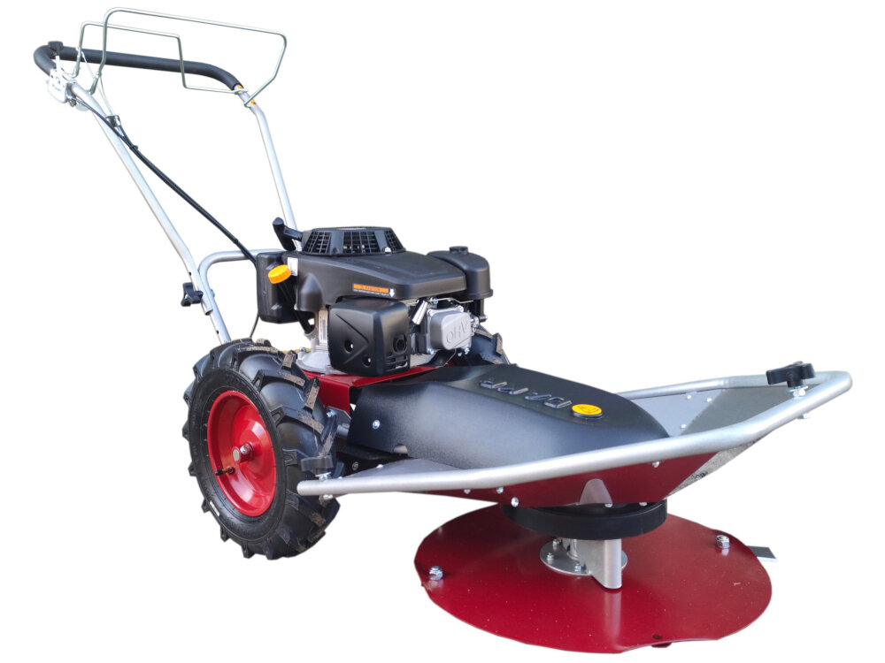 Kosiarka spalinowa rotacyjna DAKR Tekton L196 Loncin LC1P70F-3 z napędem 600mm 4.5kW metalowa obudowa wytrzymala odporna na uszkodzenia mechaniczne kola srednica 40 cm stabilnosc latwe poruszanie sie