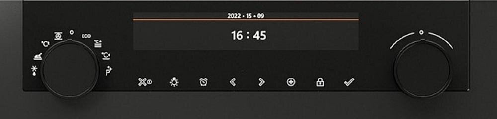 ASKO OP8687A1 panel sterowanie program pieczenie czas temperatura pokrętła dotykowe