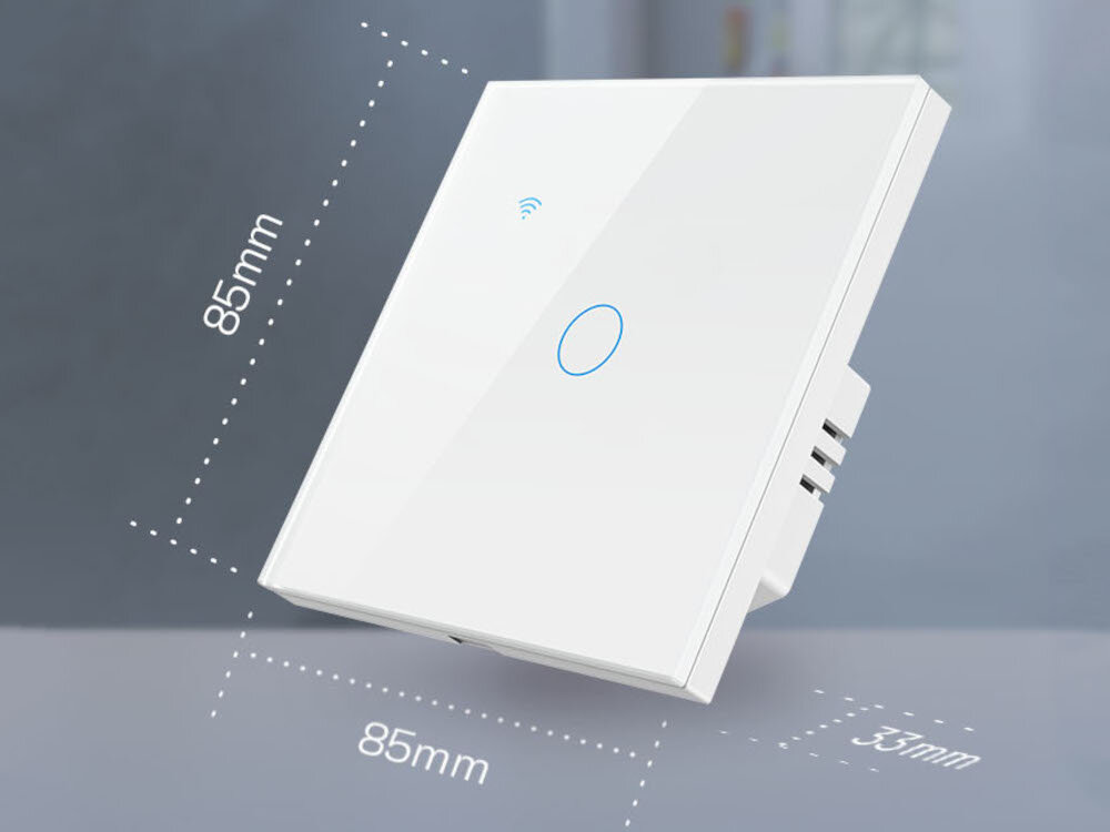 Włącznik światła NOUS Tasmota L1T wymiary materiał wykonanie wygląd odporność