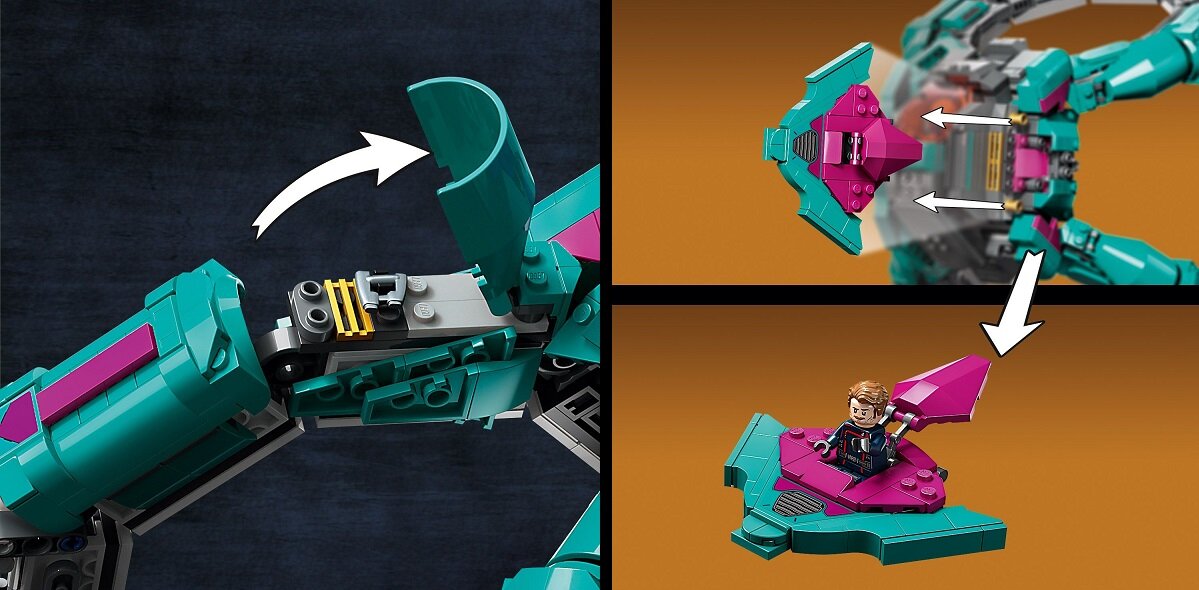 EGO Marvel Nowy statek Strażników 76255 dziecko kreatywność zabawa nauka rozwój klocki figurki minifigurki jakość tradycja konstrukcja nauka wyobraźnia role jakość bezpieczeństwo wyobraźnia budowanie pasja hobby funkcje instrukcja aplikacja LEGO Builder