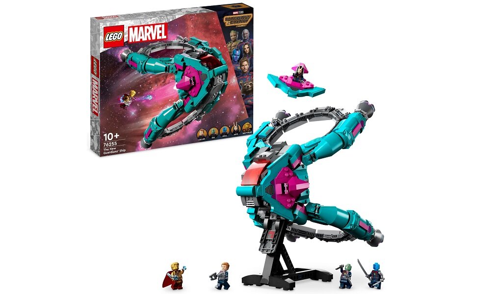 EGO Marvel Nowy statek Strażników 76255 dziecko kreatywność zabawa nauka rozwój klocki figurki minifigurki jakość tradycja konstrukcja nauka wyobraźnia role jakość bezpieczeństwo wyobraźnia budowanie pasja hobby funkcje instrukcja aplikacja LEGO Builder