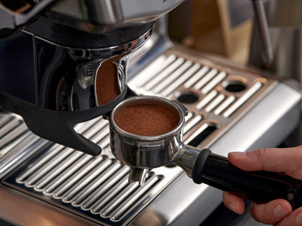 Ekspres SAGE Barista Express SES876BSS niskocisnieniowy system parzenia wstepnego aromat smak