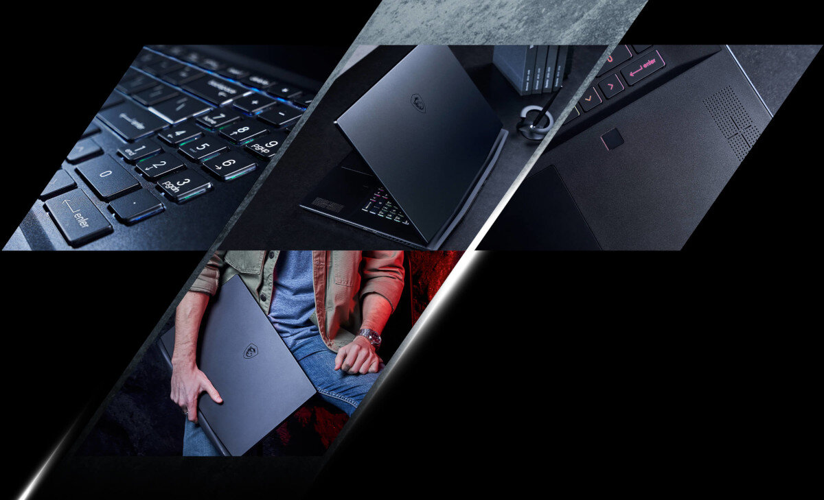Laptop MSI Stealth A13VI-022PL wygląd styl obudowa materiał podzespoły