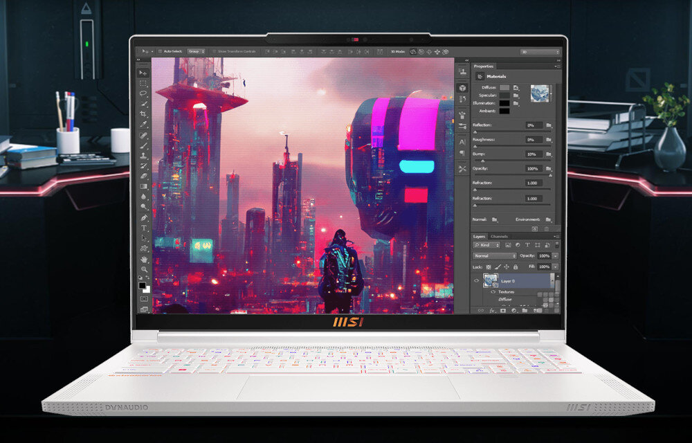 Laptop MSI Stealth 16 Studio A13VG-092PL 16 IPS 240Hz i7-13700H 32GB RAM 2TB SSD GeForce RTX4070 Windows 11 Home karta graficzna wydajność technologie