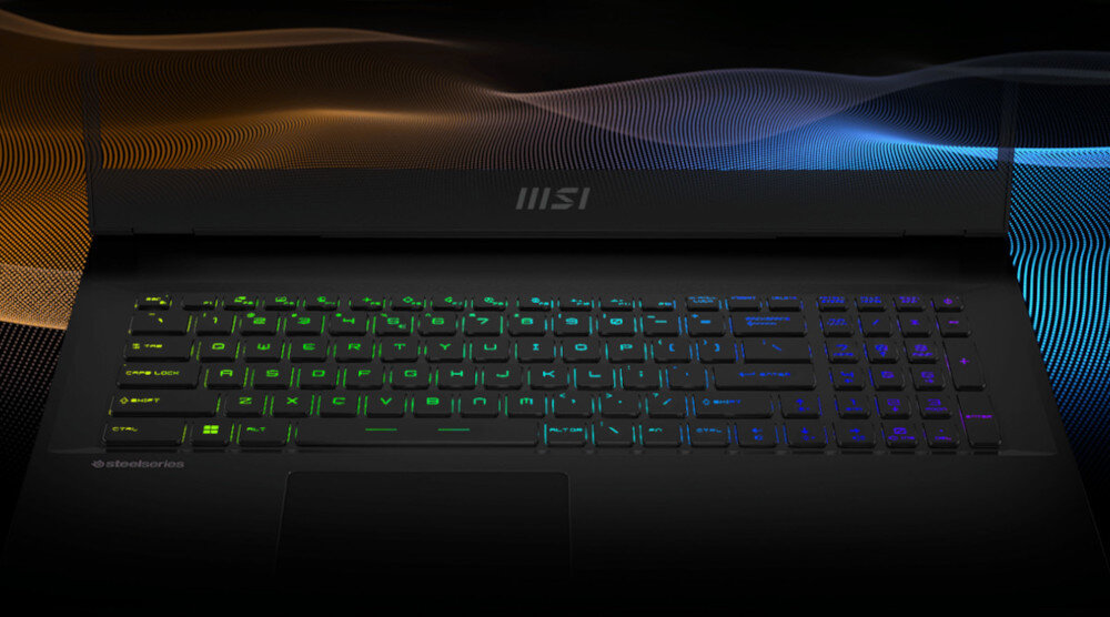 Laptop MSI Vector GP77 13VG-013PL klawiatura podświetlenie skróty klawisze