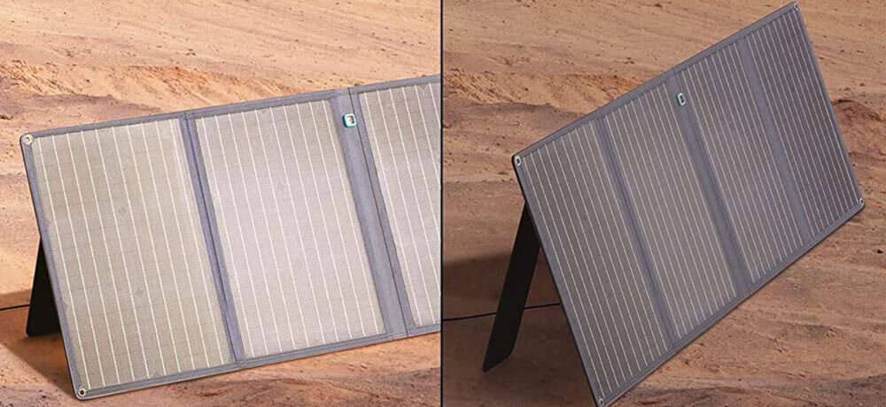 Panel fotowoltaiczny ANKER 625 100W zastrzezona technologia Suncast dopasowanie paneluw zgledem slonca bezposrednie padanie swiatla slonecznego na panel maksymalne naladowanie urzadzenia dostosowanie do aktualnych warunkow