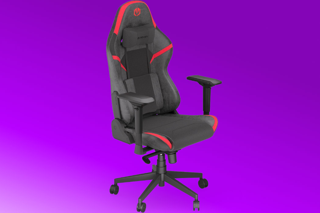 Fotel ENDORFY Scrim EY8A002 Czarno-czerwony Czarny oddychający wyprofilowany szerokie ochrona pianka memory foam nachylenie regulacja