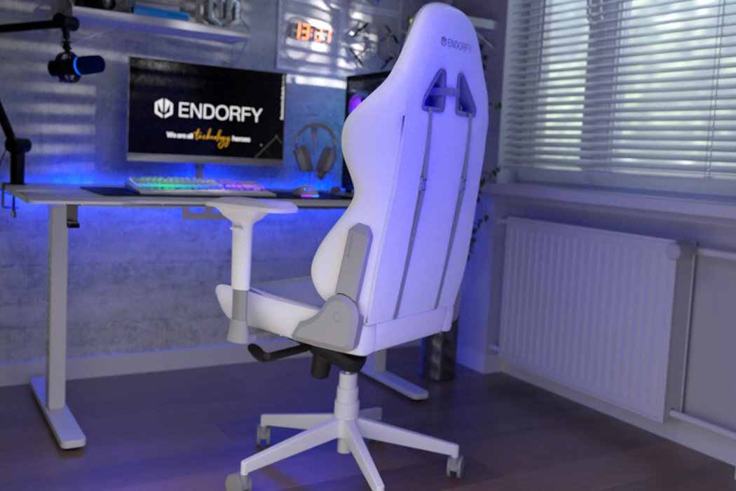 Fotel ENDORFY Scrim EY8A004 Czarny Czarny oddychający wyprofilowany szerokie ochrona pianka memory foam nachylenie regulacja