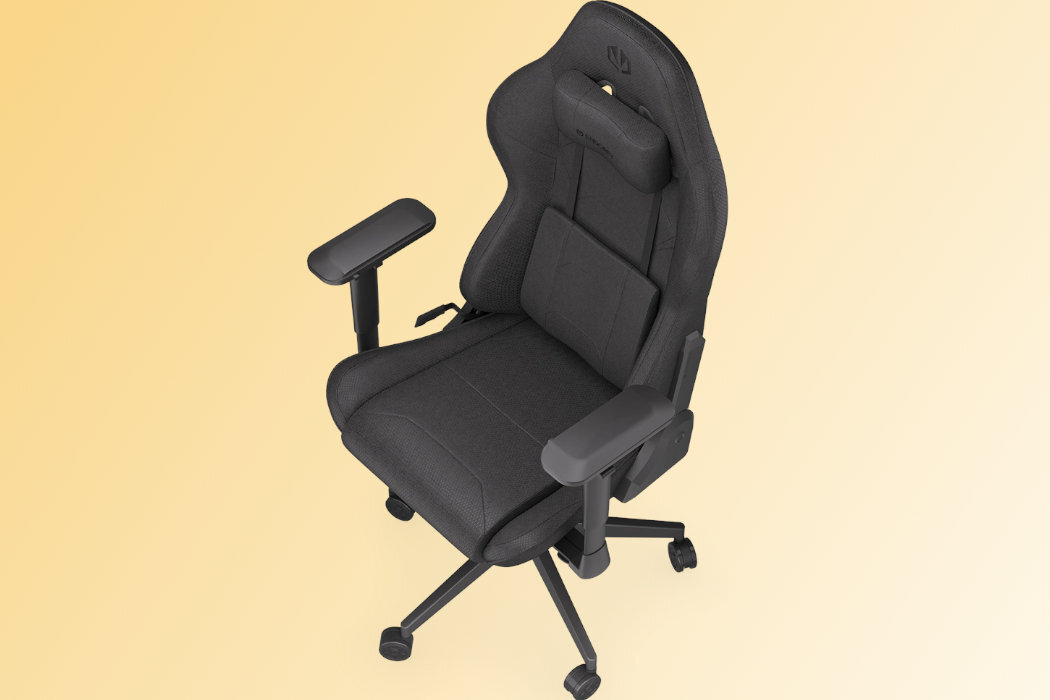 Fotel ENDORFY Scrim EY8A004 Czarny Czarny oddychający wyprofilowany szerokie ochrona pianka memory foam nachylenie regulacja