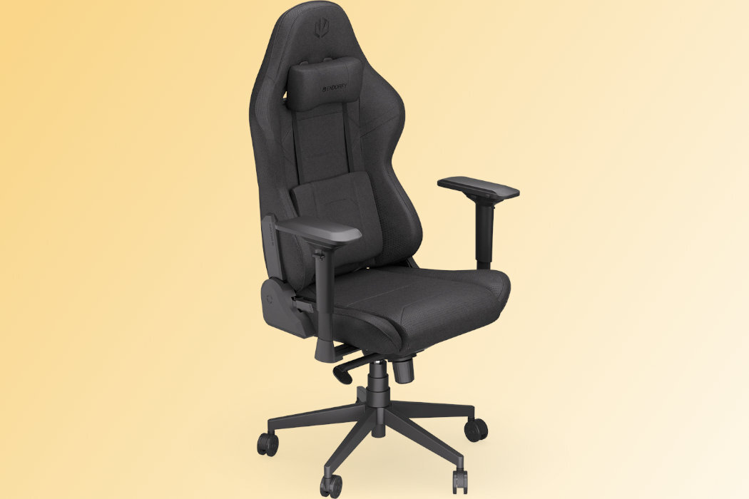 Fotel ENDORFY Scrim EY8A004 Czarny Czarny oddychający wyprofilowany szerokie ochrona pianka memory foam nachylenie regulacja