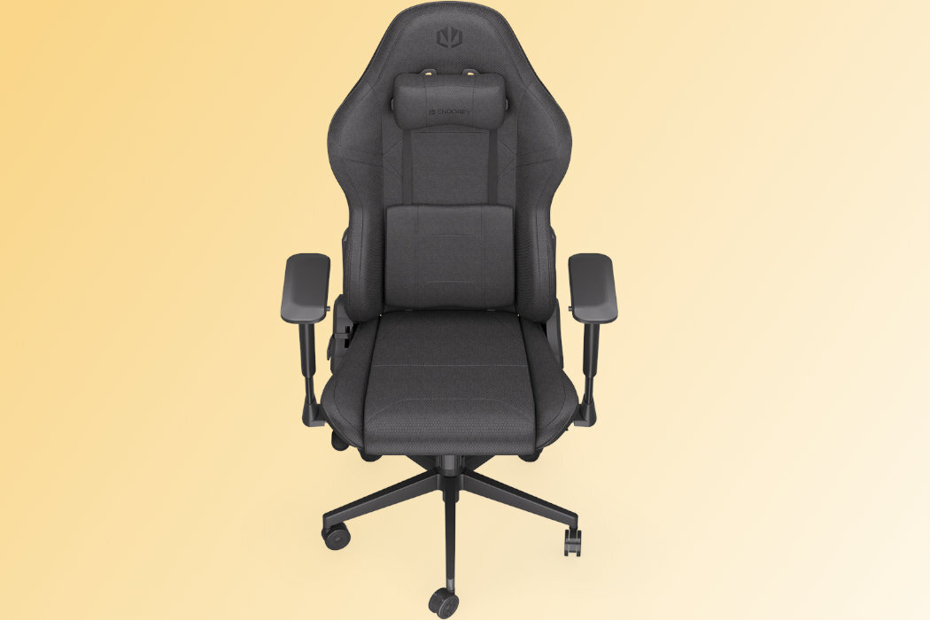 Fotel ENDORFY Scrim EY8A004 Czarny Czarny oddychający wyprofilowany szerokie ochrona pianka memory foam nachylenie regulacja