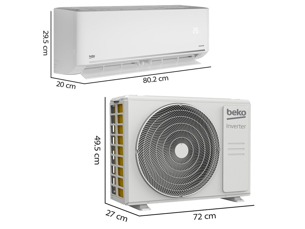 Klimatyzator Split, Pompa ciepła powietrze - powietrze BEKO BEHPGH 120-BEHPGH 121 z usługą montażu