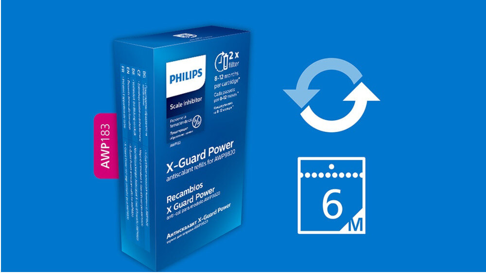 Wkład do inhibitora PHILIPS AWP183/10 (2 szt.) ochrona 6 miesięcy nietoksyczne
