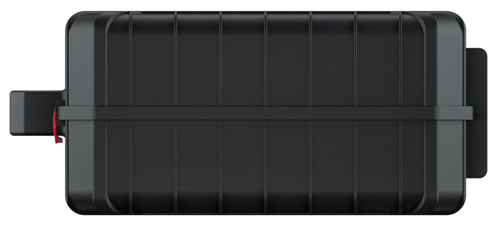 Walizka narzędziowa KISTENBERG Hevy 40 KHV40P walizka na białym tle widoczna z boku korpus z mieszanki polimerów o podwyższonej odporności na uderzenia i zużycie trwała konstrukcja