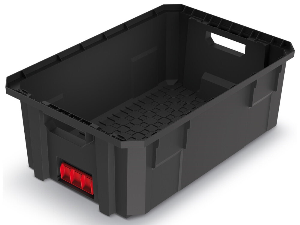 Kosz modułowy KISTENBERG X-Block Pro 20 KXB604020C kosz na białym tle widoczny pod skosem wymiary 544 x 362 x 200 mm dowolne planowanie przestrzeni szybki dostęp do zawartości łatwe utrzymanie porządku