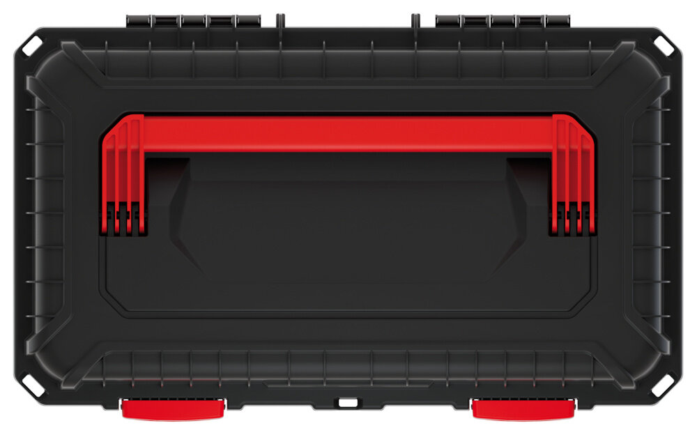 Skrzynka narzędziowa KISTENBERG Heavy 60 KHV603535 skrzynka na białym tle widoczna z góry wymiary 600 x 585 x 337 mm do organizacji pracy ergonomiczny uchwyt