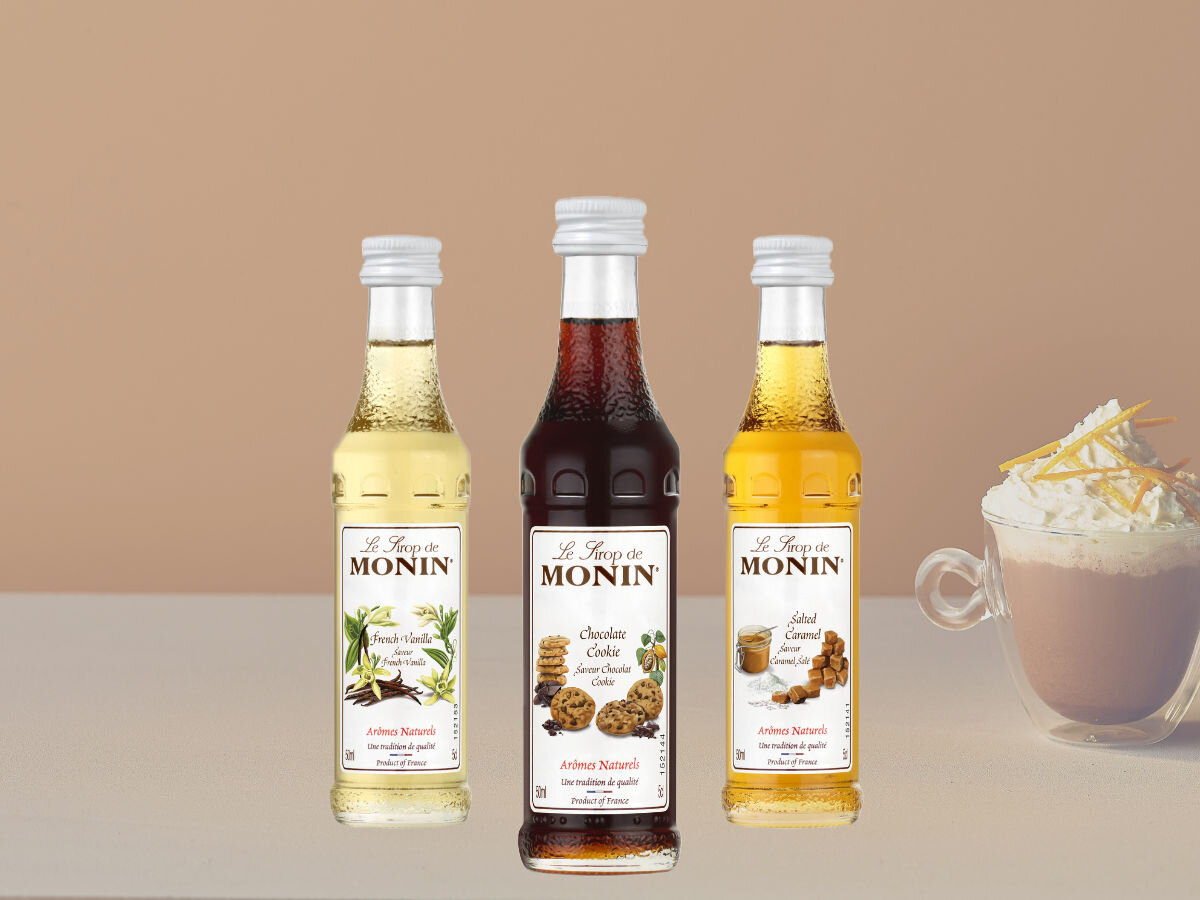 Zestaw syropów do kawy MONIN Mini Set 3 x 50 ml zestaw syropów smaki