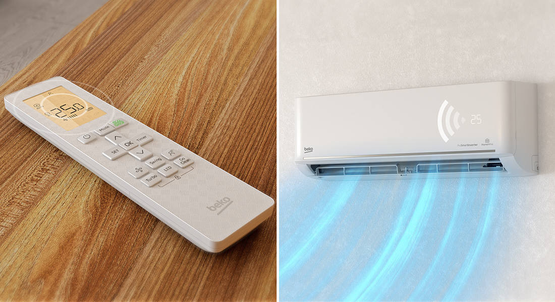 Klimatyzator Split, Pompa ciepła powietrze - powietrze BEKO BEHPGH 120/BEHPGH 121 Funkcja optymalnej temperatury ZoneFollow