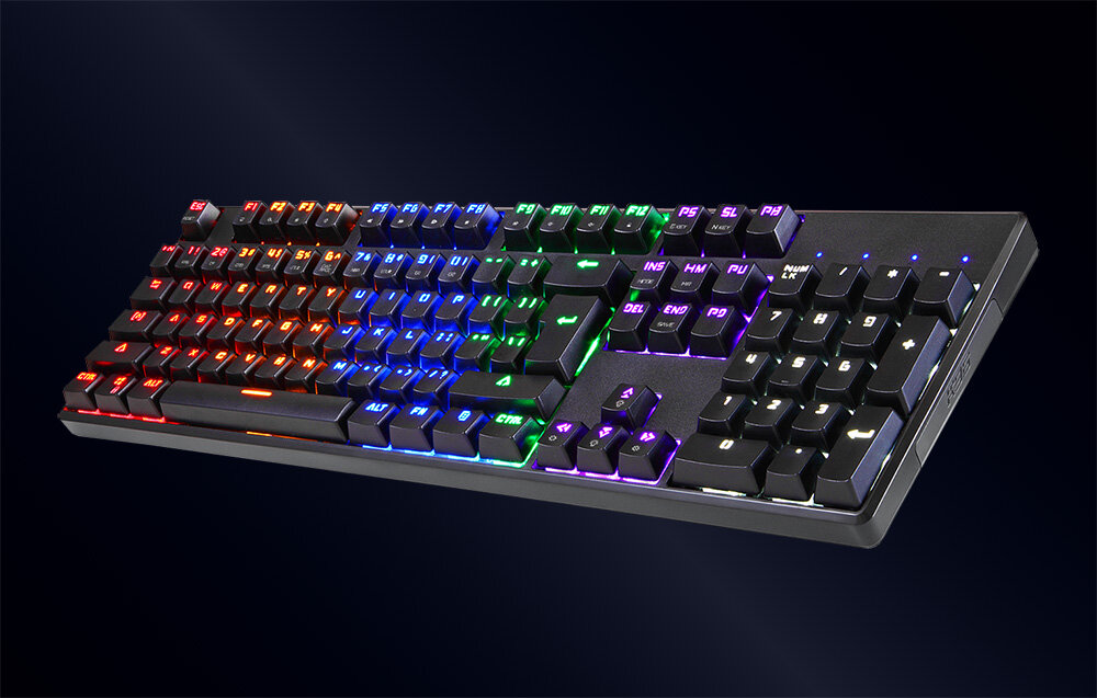 Klawiatura MOTOSPEED Dla graczy Anti-ghosting Podświetlenie RGB tryby podświetlenia Mechaniczna wytrzymała