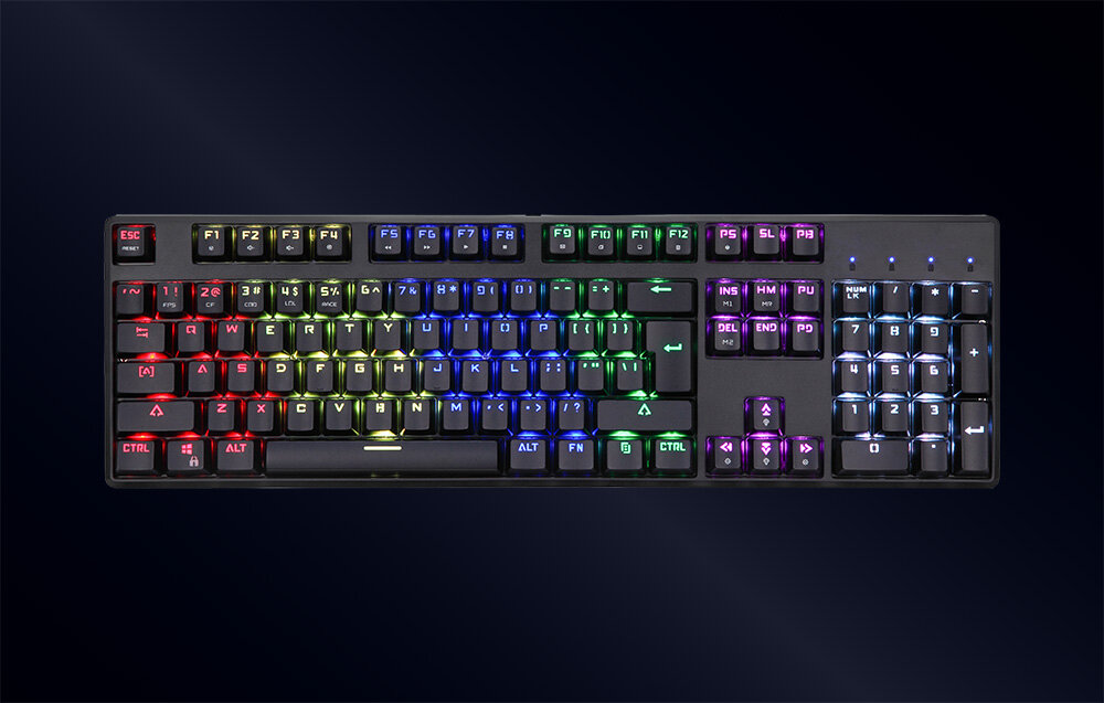 Klawiatura MOTOSPEED Dla graczy Anti-ghosting Podświetlenie RGB tryby podświetlenia Mechaniczna wytrzymała