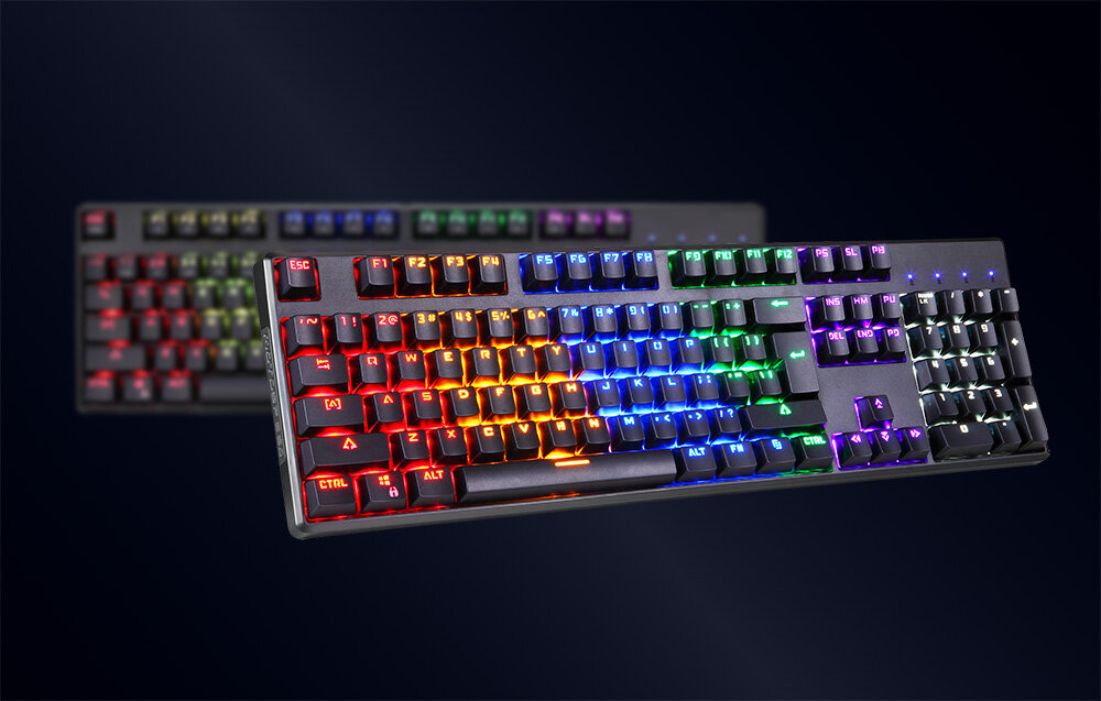 Klawiatura MOTOSPEED Dla graczy Anti-ghosting Podświetlenie RGB tryby podświetlenia Mechaniczna wytrzymała