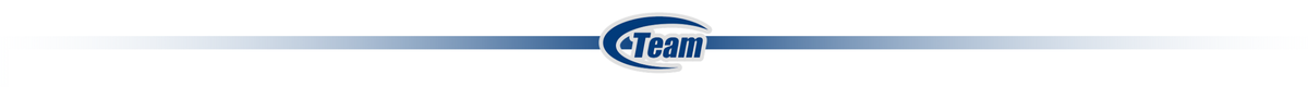 Logo z napisem \'Team\' na niebieskim tle, otoczone gradientową linią w odcieniach niebieskiego.