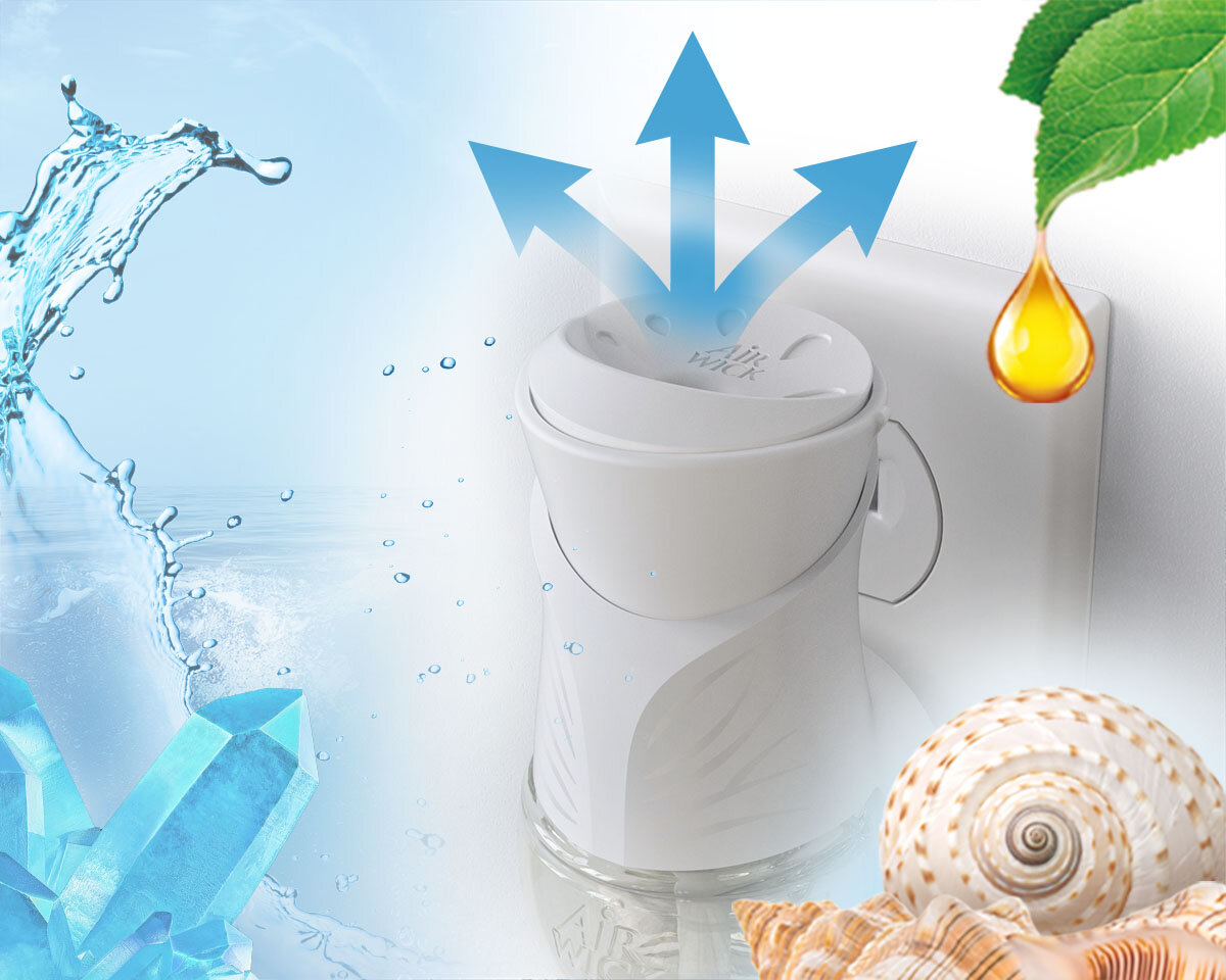 Wkład do elektrycznego odświeżacza powietrza AIR WICK Morska Mgiełka i Błękitne Minerały 19 ml zapach inpiracja naturą