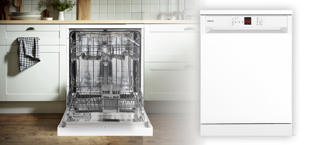 Zmywarka FINLUX FD-A1BF60B121W szerokosc 60 cm bialy kolor kolorystyka obudowa