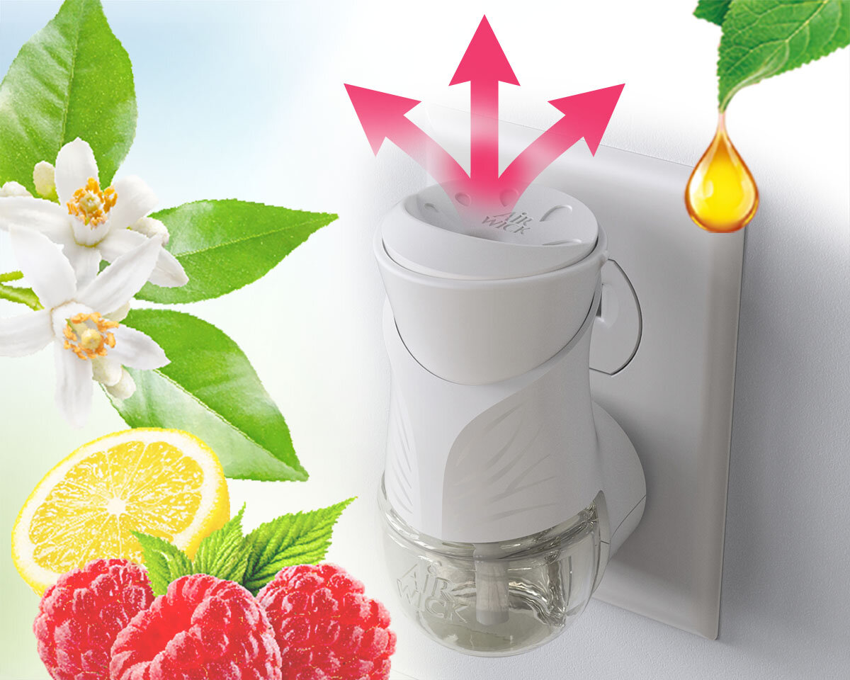 Wkład do elektrycznego odświeżacza powietrza AIR WICK Świeże Maliny i Kwitnące Cytrusy 19 ml zapach inpiracja naturą