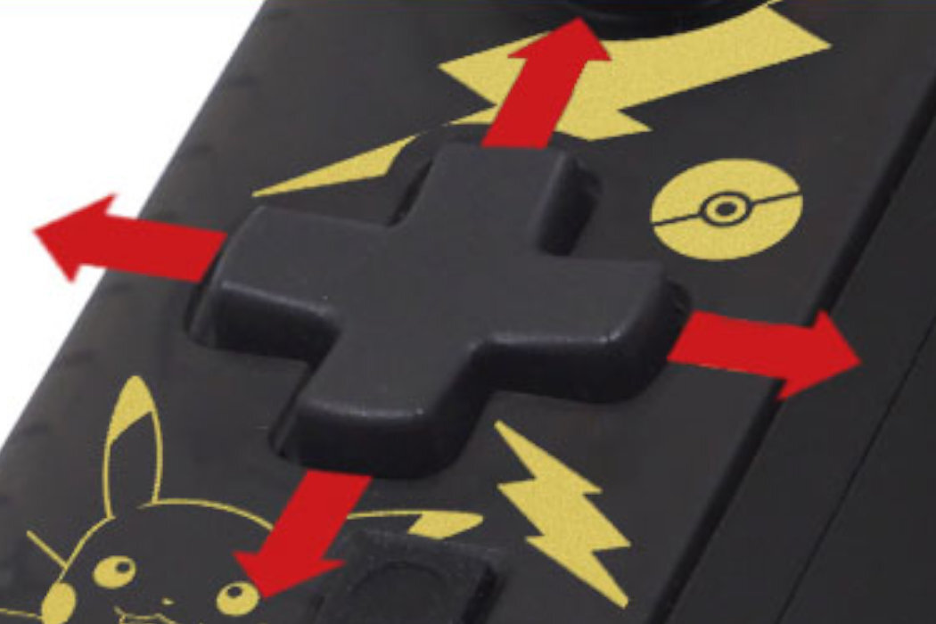 Kontroler HORI D-Pad Pikachu Czarno-złoty grywalność komfort wygląd postacie gry Nintendo licencjonowany waga wymiary rozgrywka
