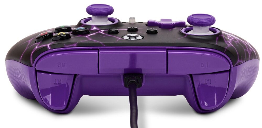 Kontroler POWERA Enhanced jakość wykonanie sterowanie drążki analogowe udostępnianie osiągnięcia zrzuty ekranów możliwości konfiguracja mapowanie drgania silniczki wibracyjne gniazdo pokrętło regulacji głośności kabel USB opakowanie zestaw