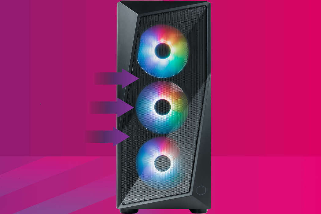 Obudowa COOLER MASTER CMP 520L Filtry montaż aranżowania kabli panel