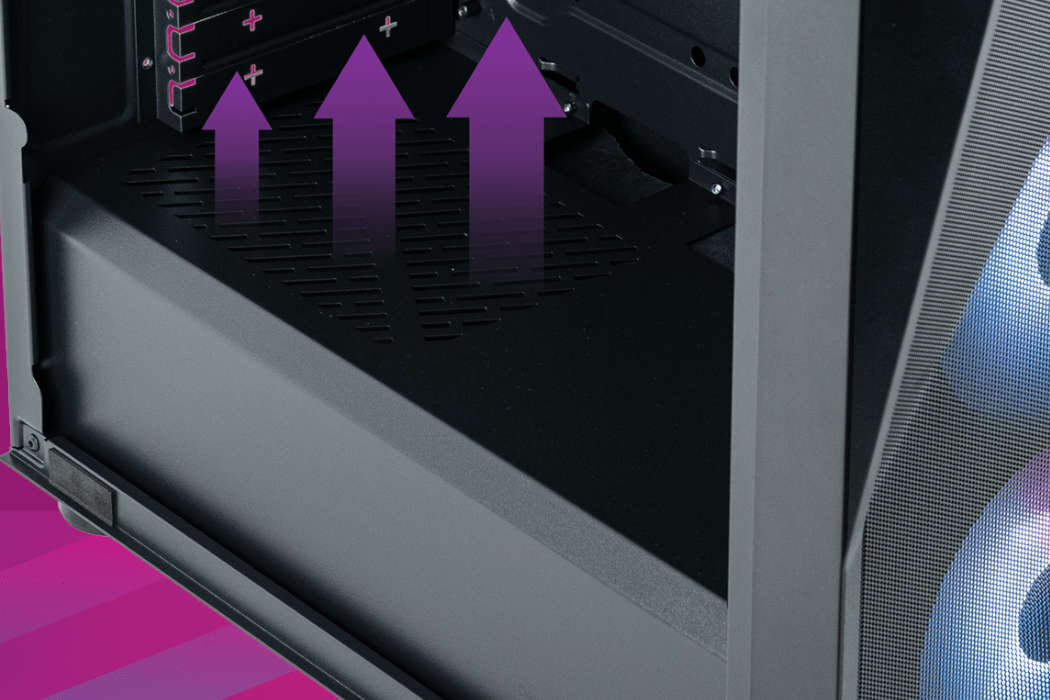 Obudowa COOLER MASTER CMP 520L Filtry montaż aranżowania kabli panel