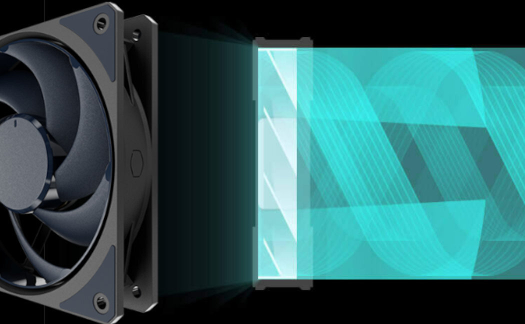 Wentylator COOLER MASTER Mobius 120 OC wydajność chłodzenie łożysko olejowanie RDB ochrona kołysnie kurz