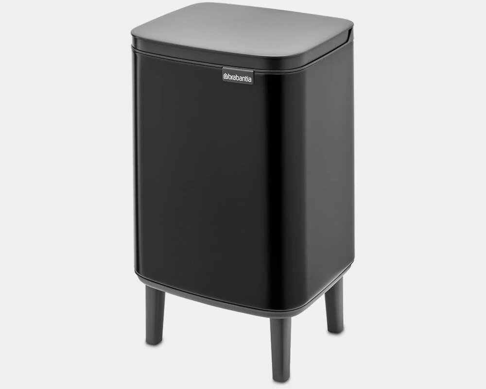 Kosz na śmieci BRABANTIA 227141 7L Czarny Czarna kolorystyka Solidna konstrukcja