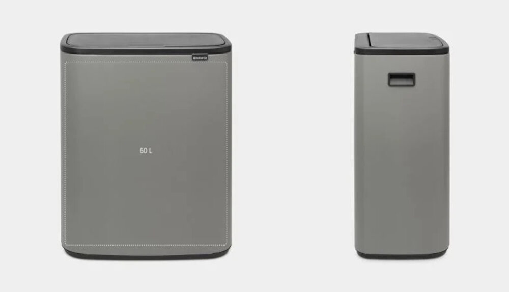 Kosz na śmieci BRABANTIA 223129 Bo Touch Bin 60L Szary pojemnosc 2 x 30 l