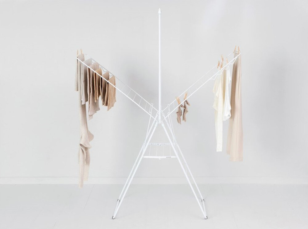Suszarka na pranie BRABANTIA HangOn 403507 Biały Przyjazna dla środowiska w 37% z materiałów z recyklingu w 95% nadaje się do ponownego przetworzenia certyfikat Cradle to Cradle® organizacja WeForest