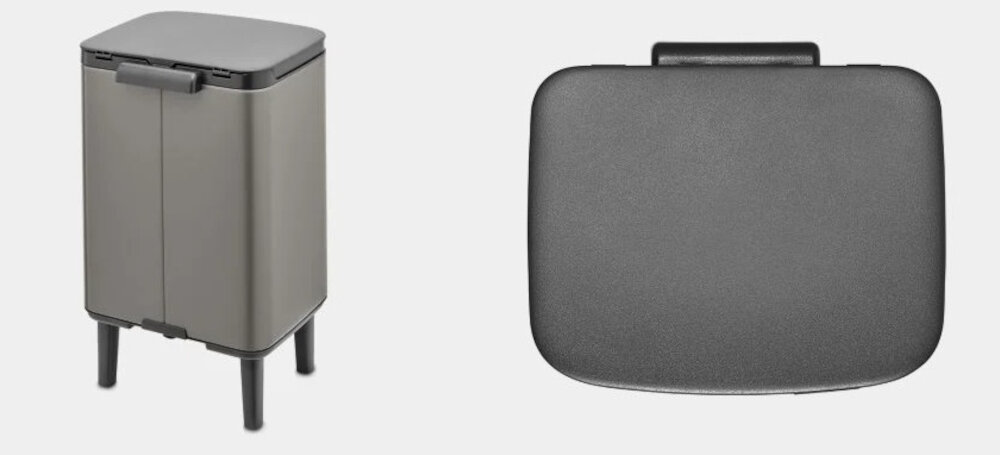 Kosz na śmieci BRABANTIA  227202 7L Platynowy Cicha pokrywa wygodny uchwyt