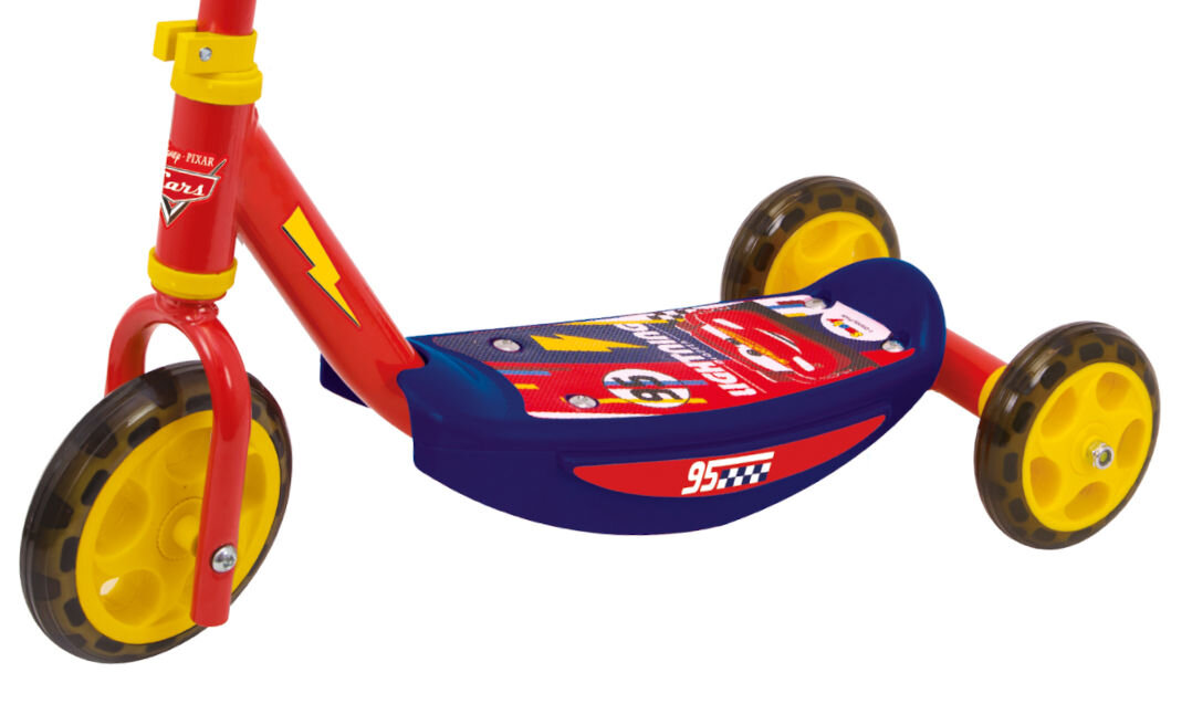 Hulajnoga dla dzieci SMOBY Auta 3 750114 antypoślizgowa platforma wykonana z wysokiej jakości materiałów