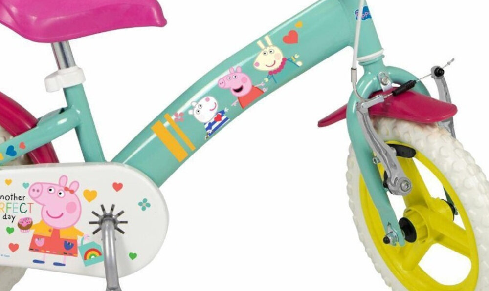 Rower dziecięcy TOIMSA Świnka Peppa 16 cali dla dziewczynki rama stalowa 10,5-calowa dostosowana do najmlodszych geometria roweru