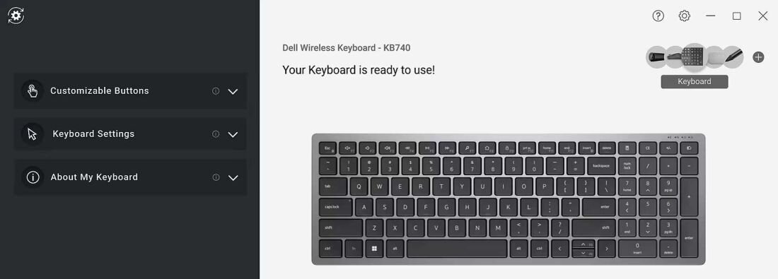 Klawiatura DELL KB740 - Dell Peripheral Manager