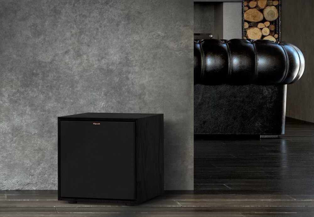 Subwoofer KLIPSCH R-101SW Czarny głośniki membrana technologie połączenia dźwięk jakość wytrzymała stylowa obudowa