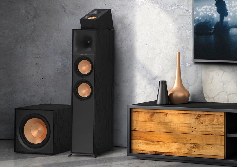 Subwoofer KLIPSCH R-101SW Czarny głośniki membrana technologie połączenia dźwięk jakość wytrzymała stylowa obudowa