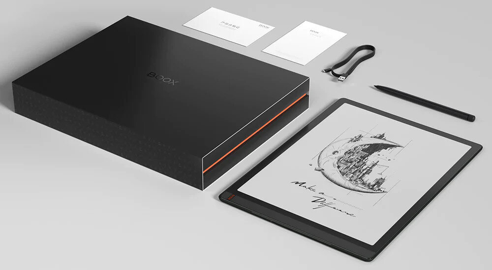 Czytnik E-Booków ONYX BOOX Tab X Czarny opakowanie zawartość zestaw akcesoria