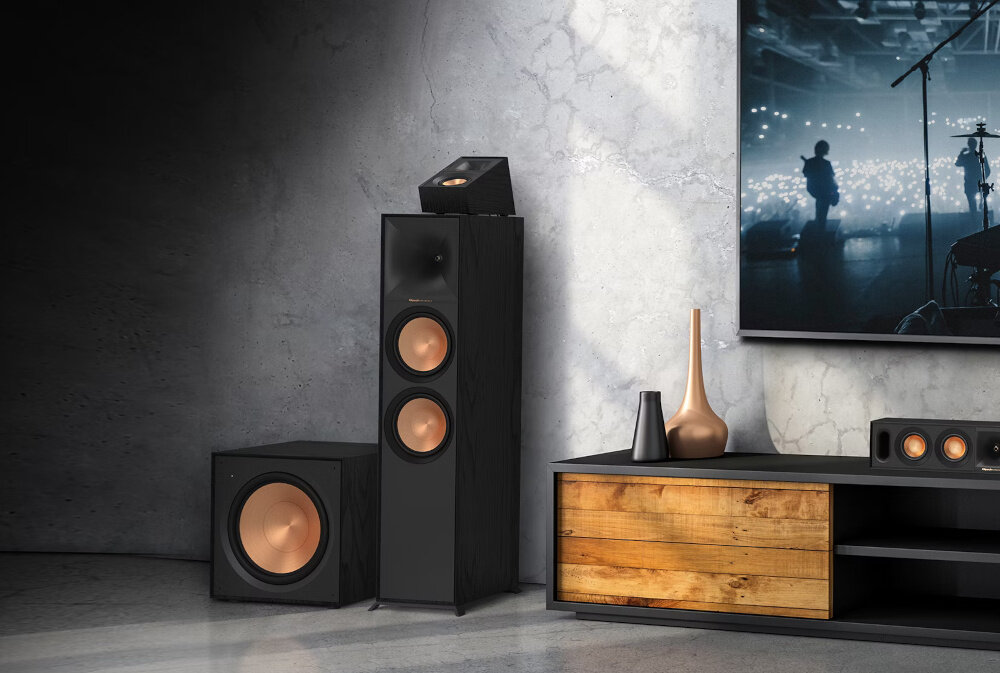 Kolumna głośnikowa KLIPSCH R-600F Czarny (1 szt.) głośniki membrana technologie połączenia dźwięk jakość wytrzymała stylowa obudowa