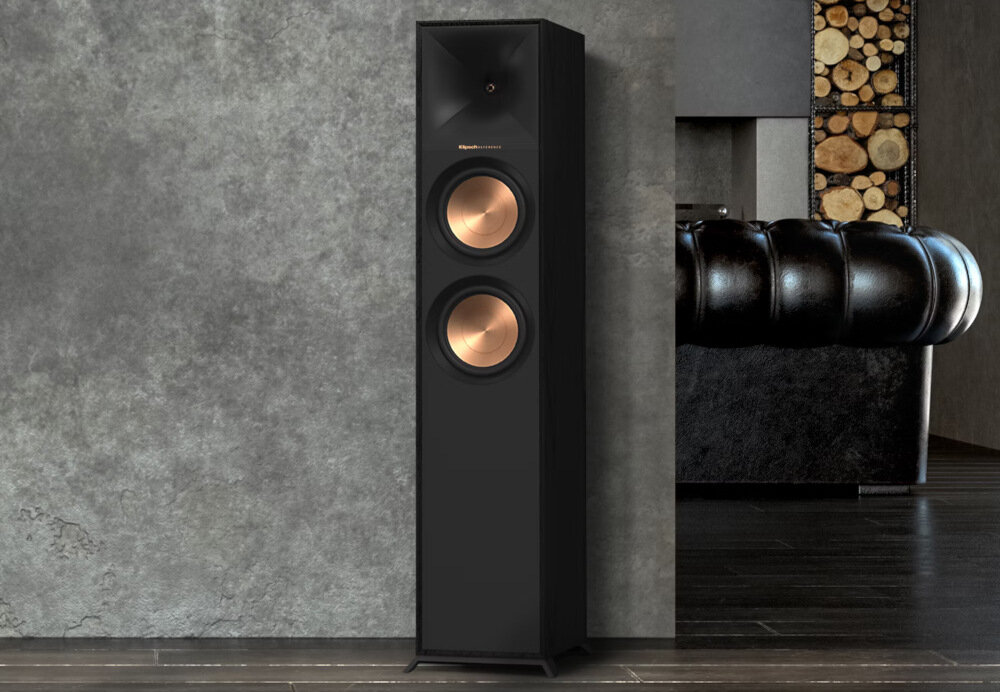 Kolumna głośnikowa KLIPSCH R-600F Czarny (1 szt.) głośniki membrana technologie połączenia dźwięk jakość wytrzymała stylowa obudowa